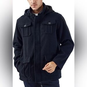 Men’s Hooded Peacoat